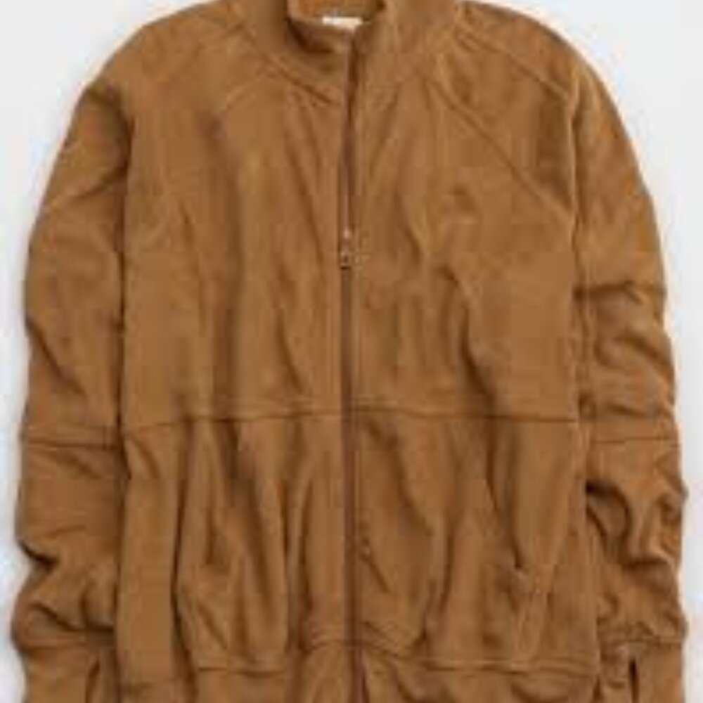 Offline by Aerie Towel Terry Full Zip Sweatshirt - Picture 3 of 3